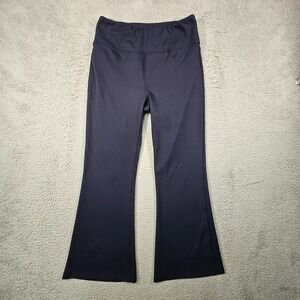 Halara High Waisted Flare Leggings Womens Petite L Blue Stretch Yoga Athleisure